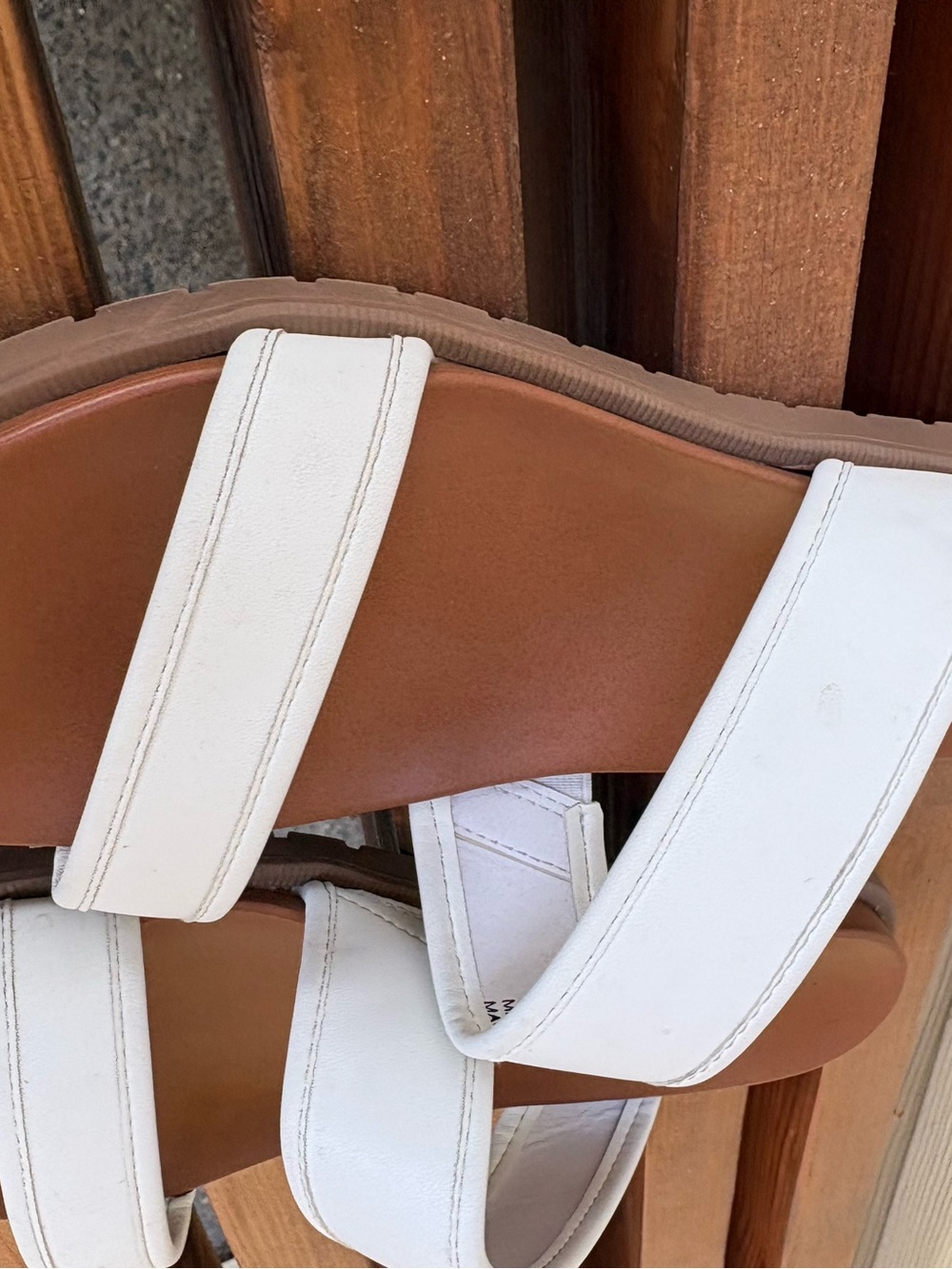 Me Too Fresno White Double Strap Comfort Slide Sandals Women’s Size 7W (Wide) - Picture 4 of 7